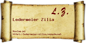 Ledermeier Zilia névjegykártya